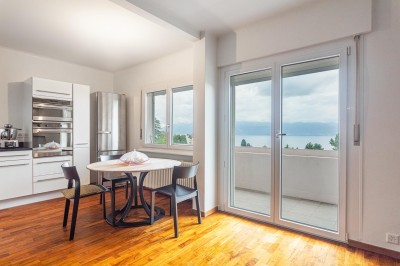 Bel appartement rénové avec balcons et vue sur le Lac